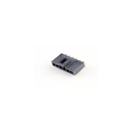 Molex NANOFIT HDR RA SGL 6CKT TIN BLK 105313-1106